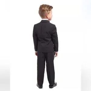Adorable Toddler Boy Formal Suit Set – Tuxedo With Vest, Bow Tie & Dress Pants For Special Occasions